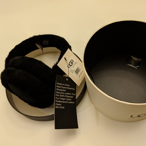 UGG Black Double U Earmuff (NWT) - Picture 2 of 4